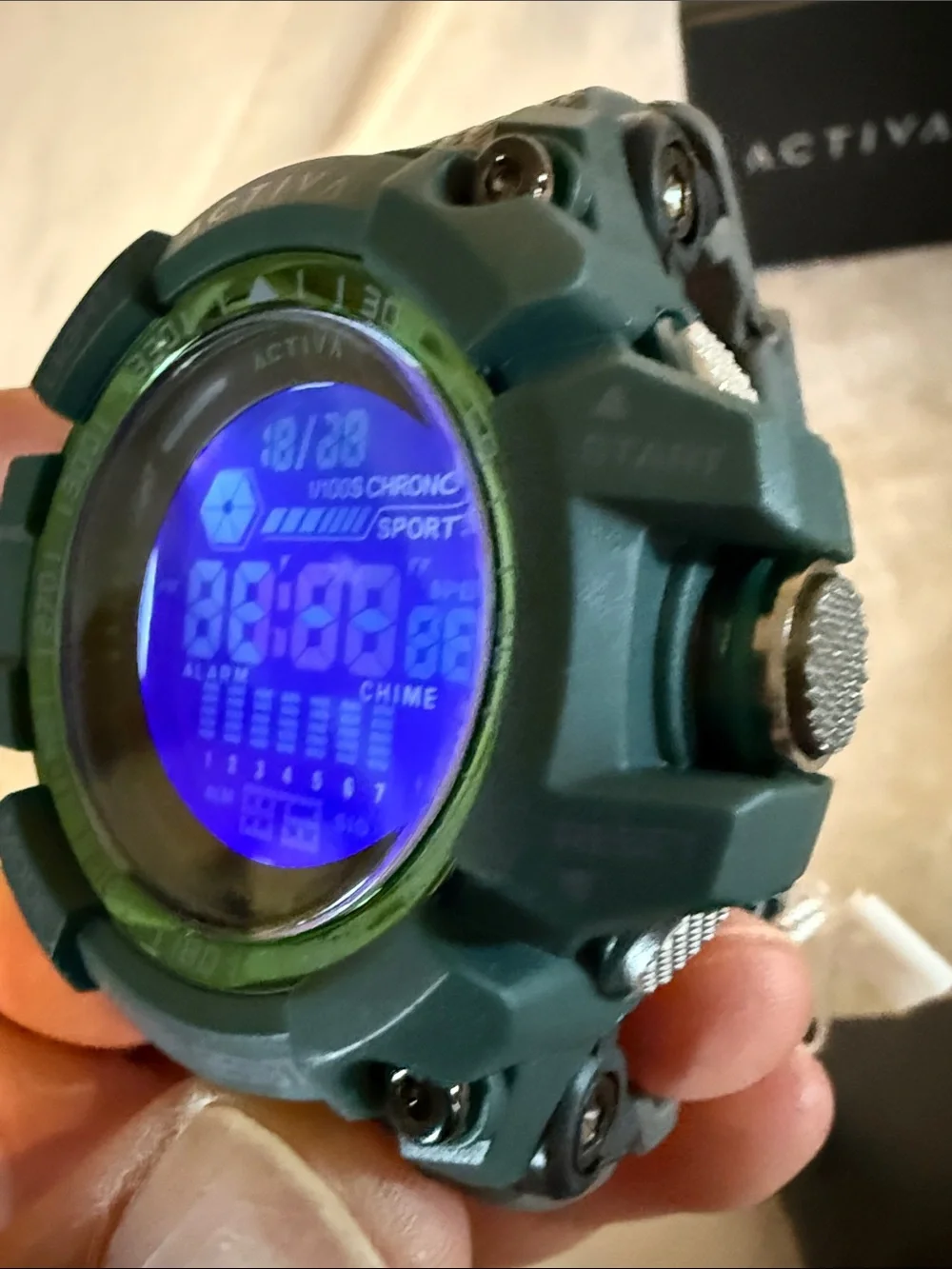 Activa Men's Digital Sport Watch - Green Accent price is per watch